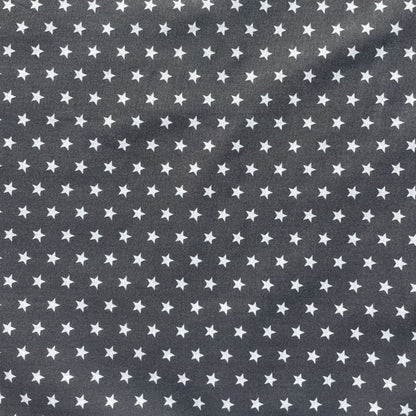 Deadstock Black & White Star Print Polycotton Fabric