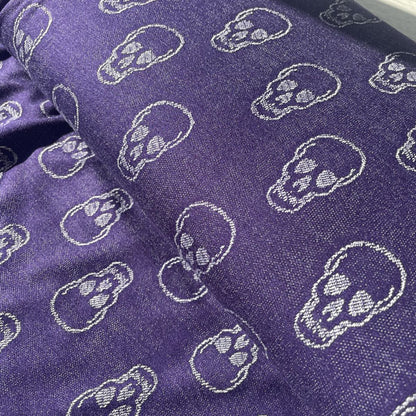 Deadstock Blue Skull Print Knit Jersey Fabric