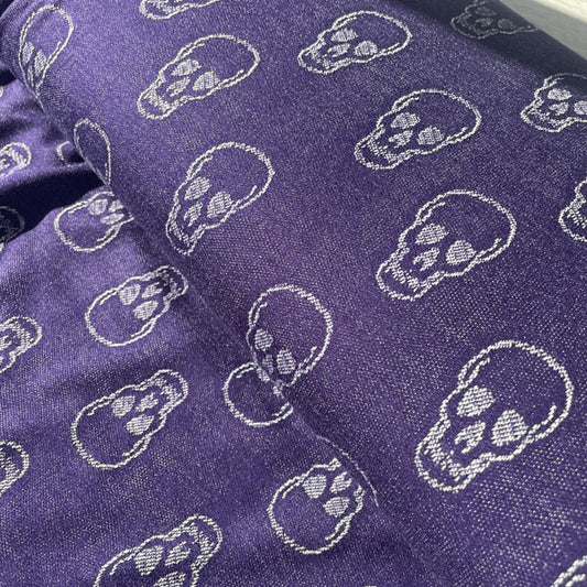 Deadstock Blue Skull Print Knit Jersey Fabric