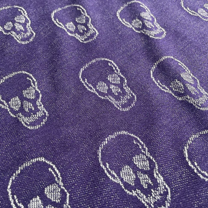 Deadstock Blue Skull Print Knit Jersey Fabric