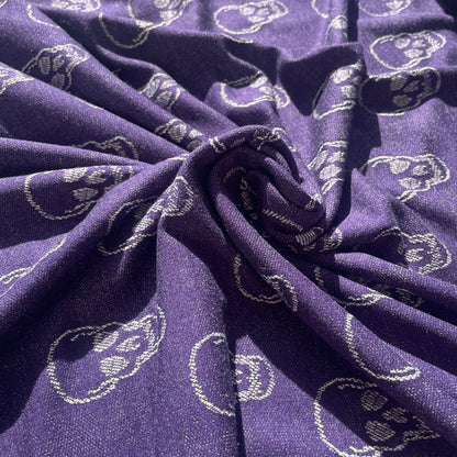 Deadstock Blue Skull Print Knit Jersey Fabric