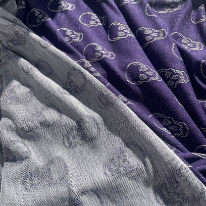 Deadstock Blue Skull Print Knit Jersey Fabric