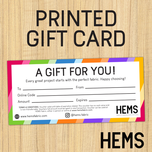 HEMS Fabric Printed Gift Card