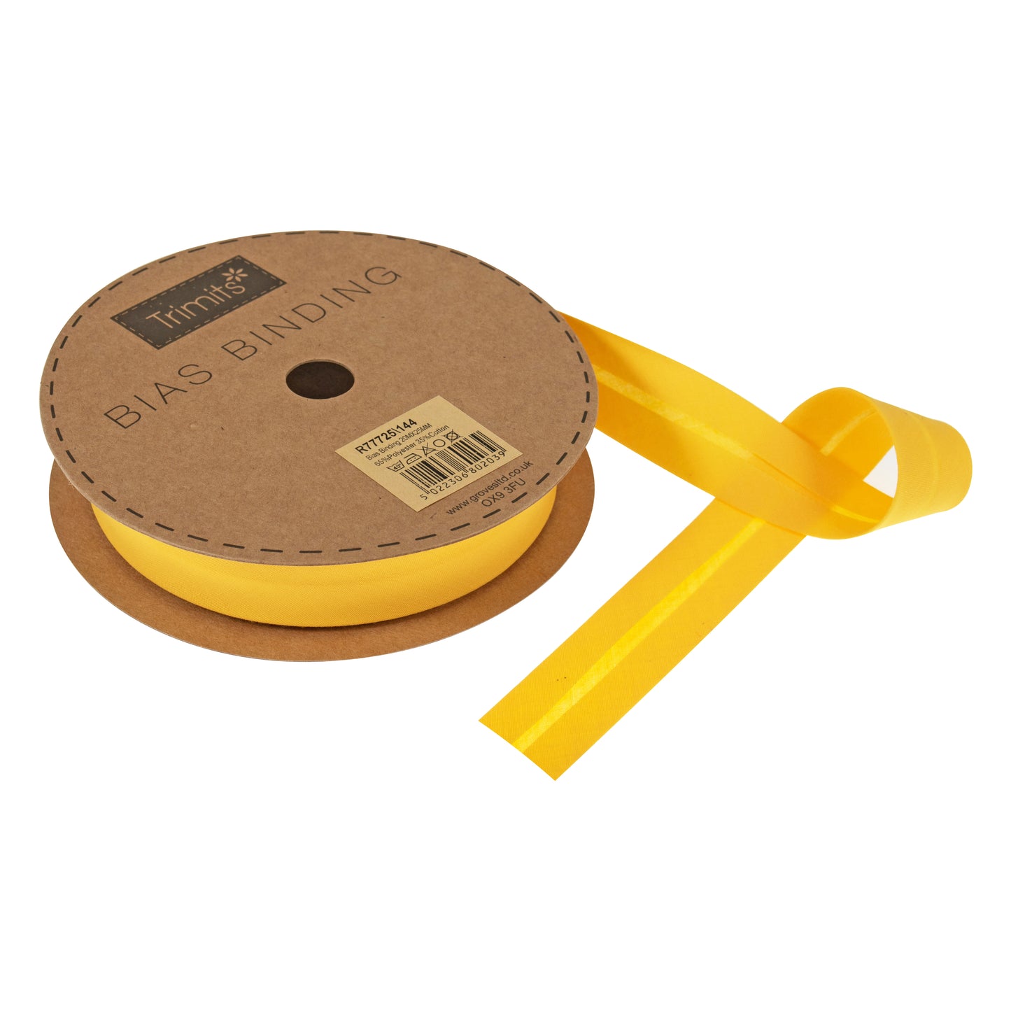 Trim: Bias Binding: Polycotton: 25mm: Sunflower