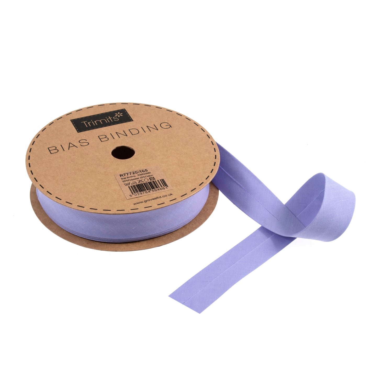 Trim: Bias Binding: Polycotton: 25mm: Heather