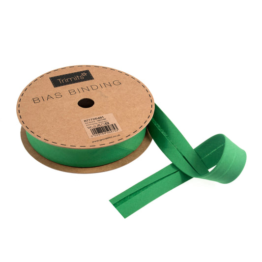 Trim: Bias Binding: Polycotton: 25mm: Emerald