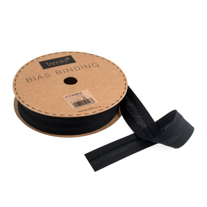 Trim: Bias Binding: Polycotton: 25mm: Black