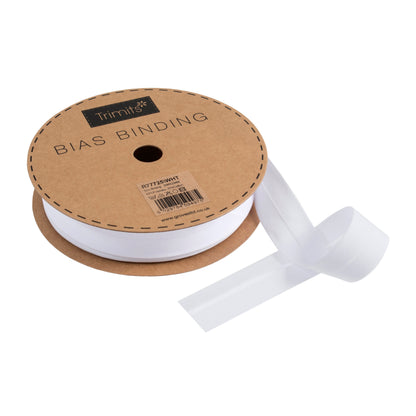 Trim: Bias Binding: Polycotton: 25mm: White