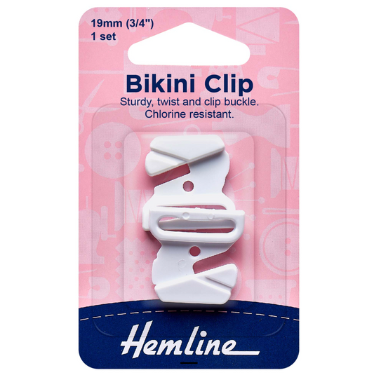 Bikini Clip: 19mm: White