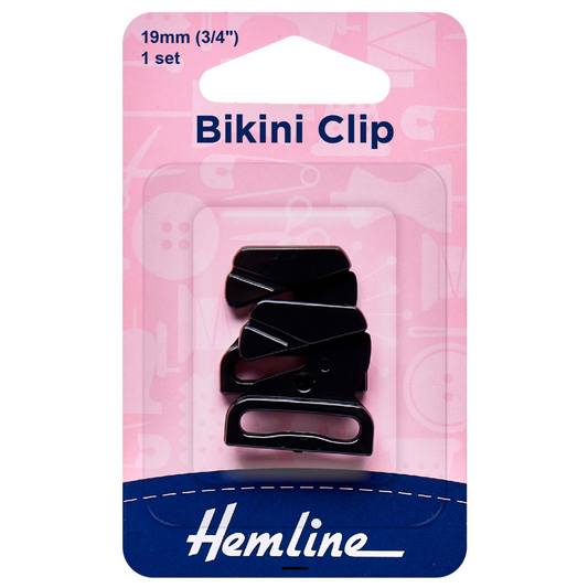 Bikini Clip: 19mm: Black