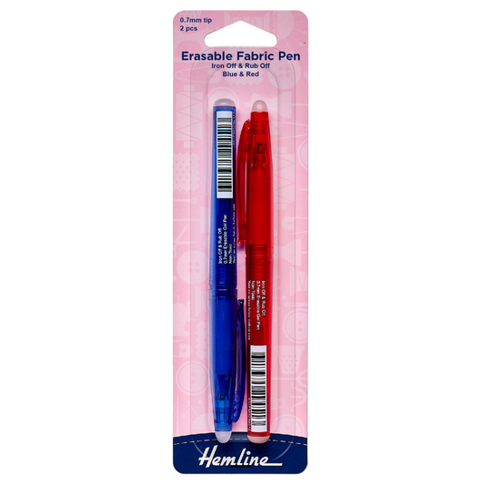 Pen: Fabric: Erasable
