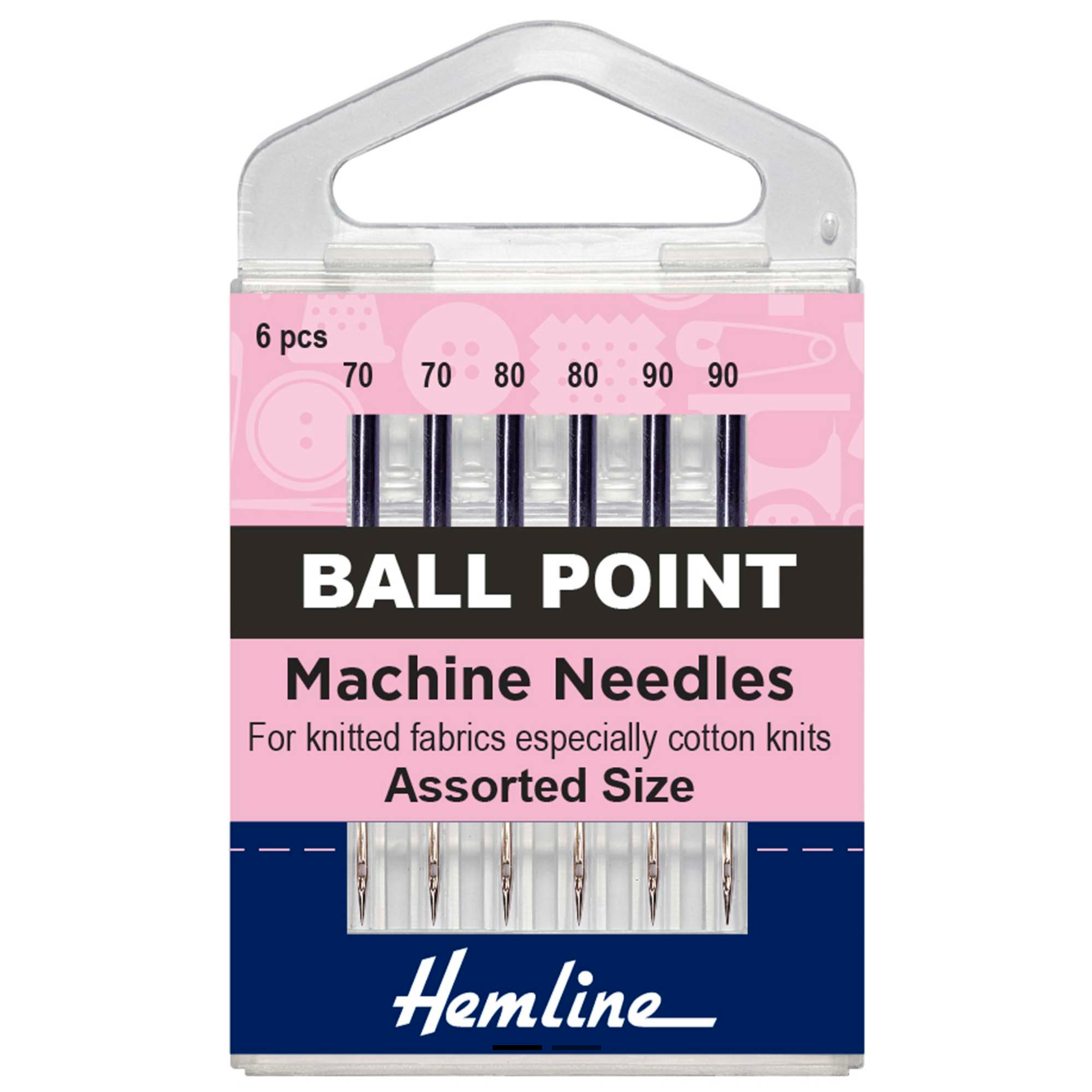 Sewing Machine Needles: Ball Point: Mixed: 6 Pieces
