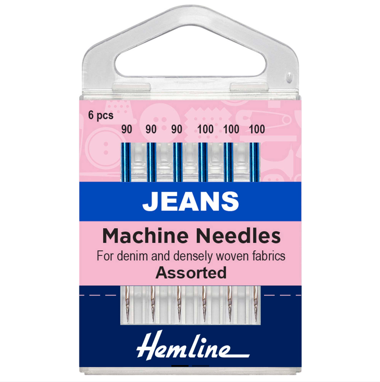 Sewing Machine Needles: Jeans: Heavy Mixed: 6 Pieces