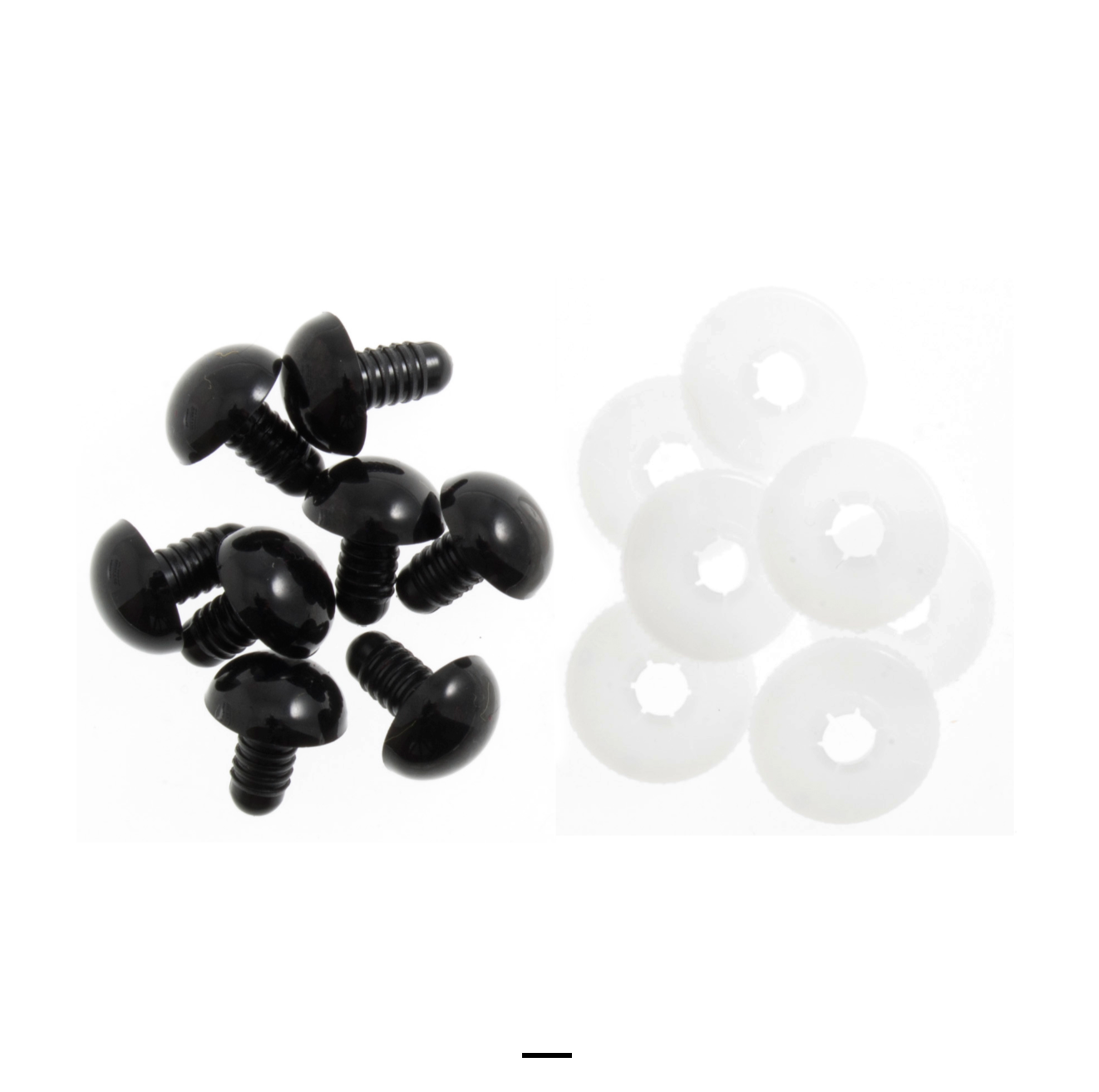 Toy Eyes: Solid Eyes: x (pair of) 12mm: Black