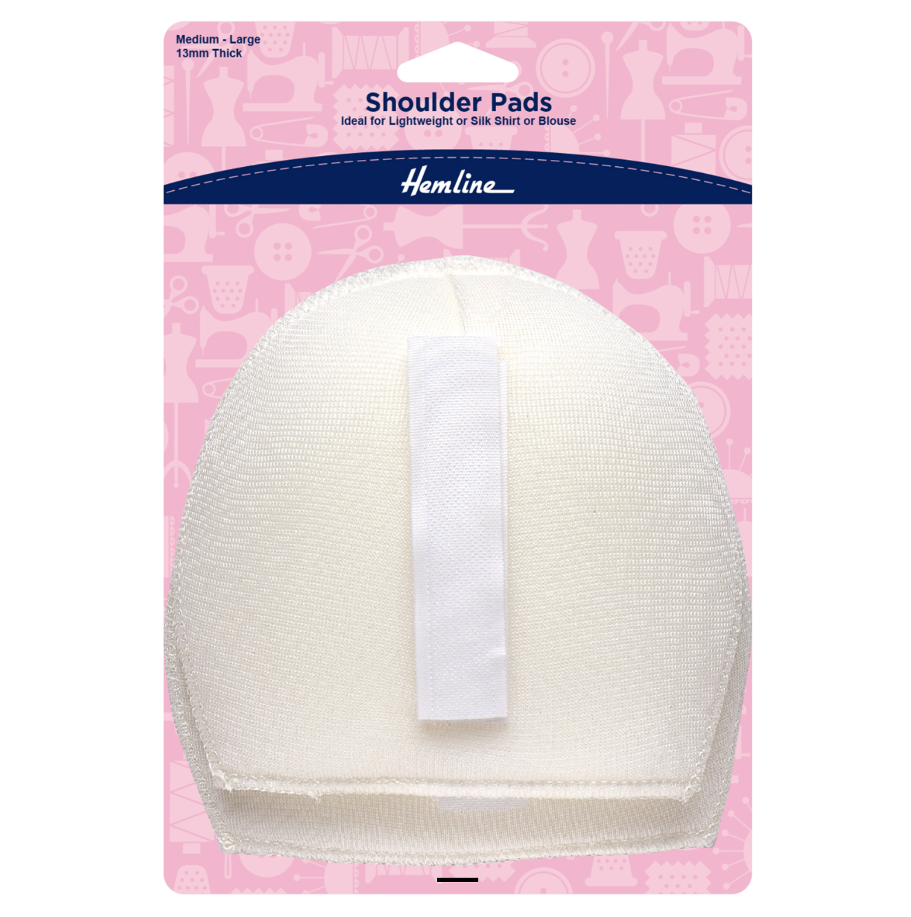 Shoulder Pad: Shirt-Blouse: Medium: White