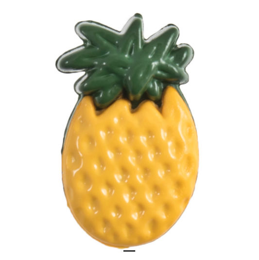 Buttons: Pineapple: Shank: 20mm: Yellow