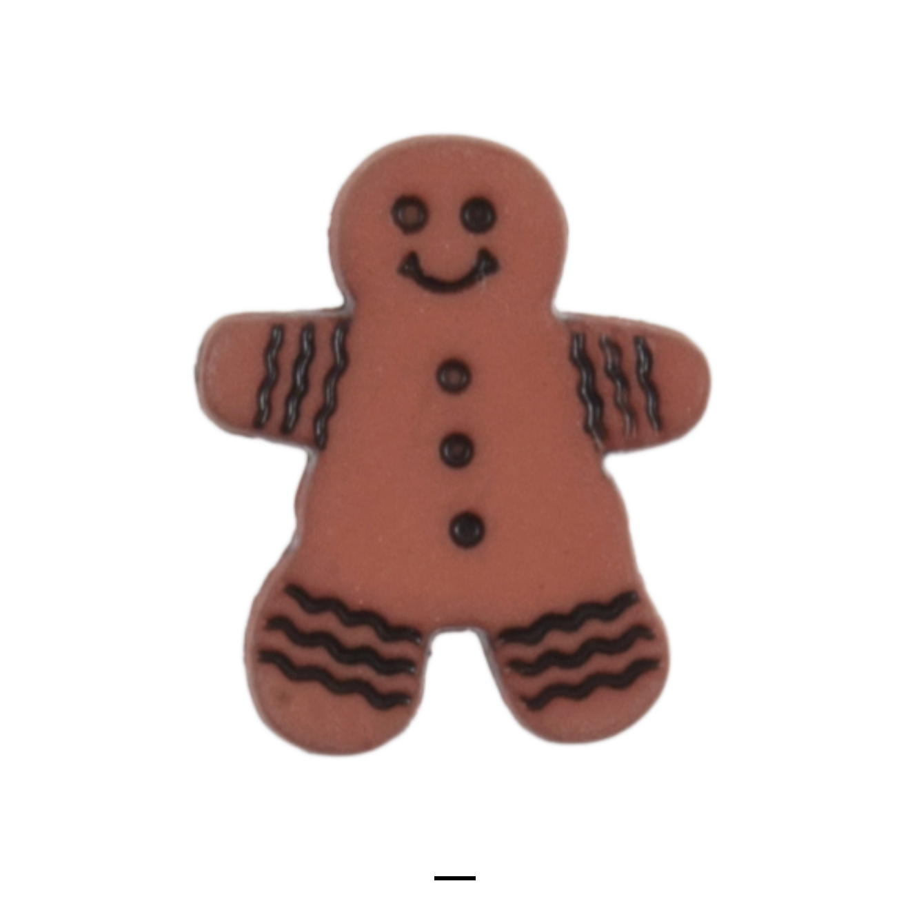 Buttons: Gingerbread Man: Shanked: 18mm: 25 Pieces