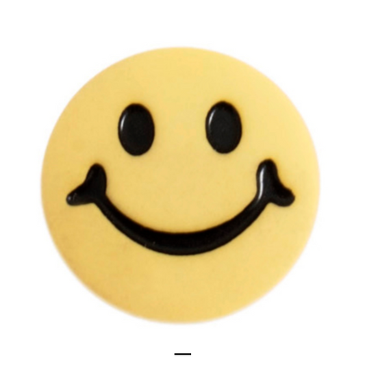 Buttons: Smiley Face: 15mm: Yellow