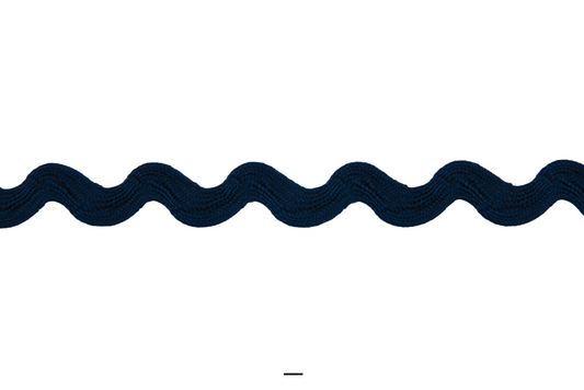 Trim: Ric Rac: Polyester: 14mm: Navy