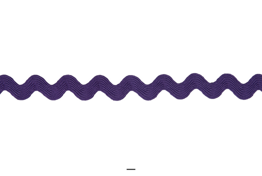 Trim: Ric Rac: Polyester: 14mm: Purple