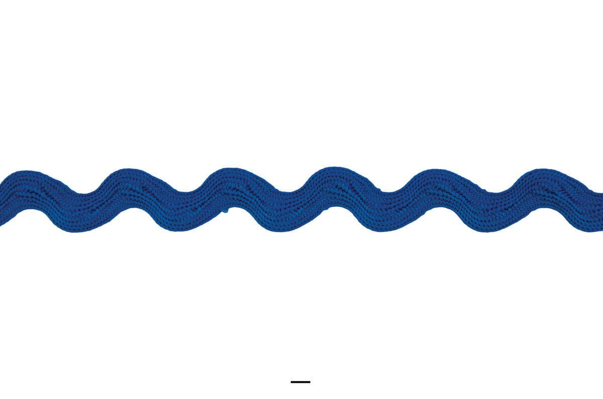 Trim: Ric Rac: Polyester: 14mm: Royal Blue