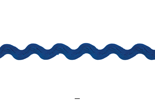Trim: Ric Rac: Polyester: 14mm: Royal Blue