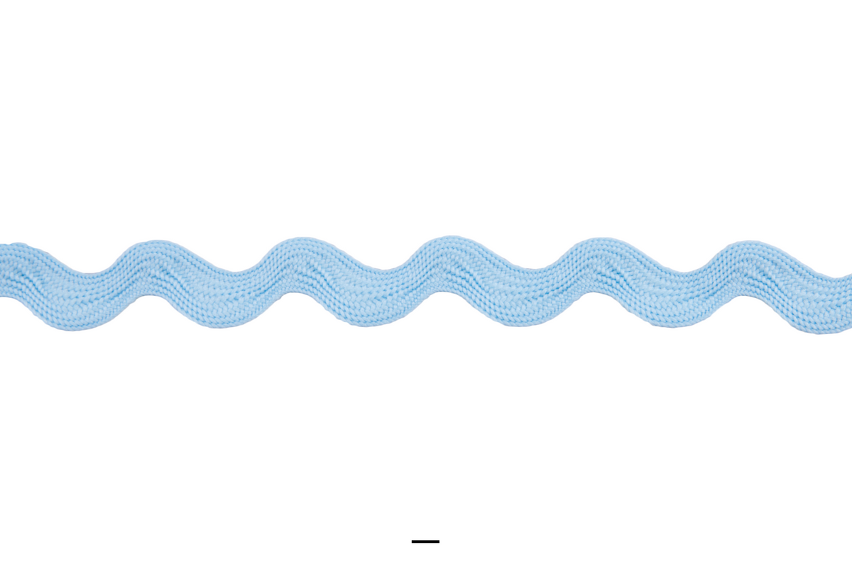 Trim: Ric Rac: Polyester: 14mm: Sky Blue