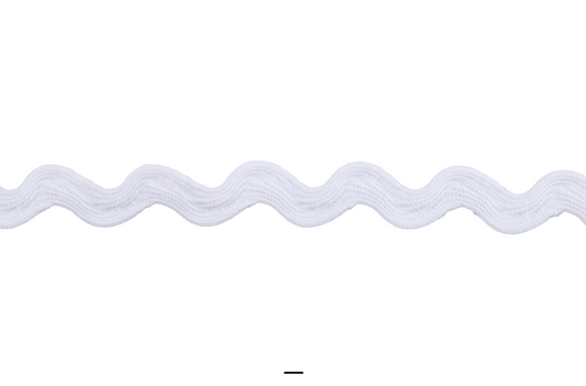 Trim: Ric Rac: Polyester: 14mm: White