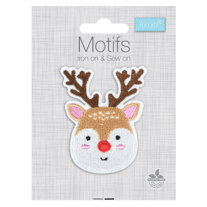 Reindeer Iron On Motif Iron On Motif Patch