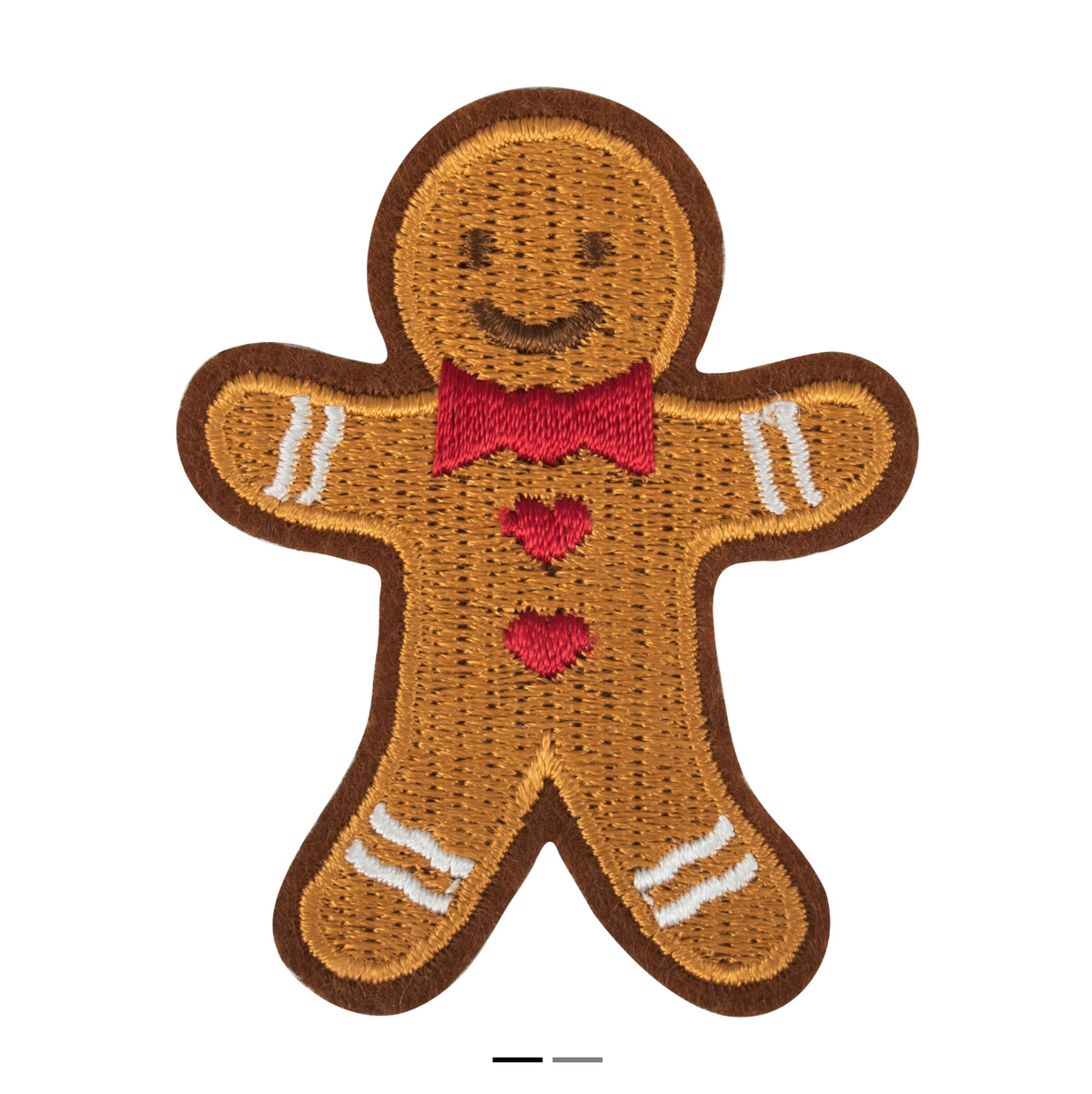 Gingerbread Man Iron On Motif Patch
