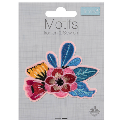 Flowers Iron On Motif Patch
