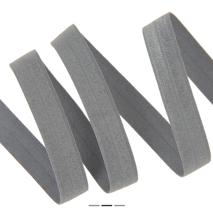 Elastic: Fold-Over: 25m x 15mm: Grey