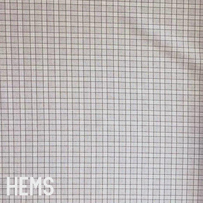 Classic Neutral Small Check Polycotton Deadstock Fabric