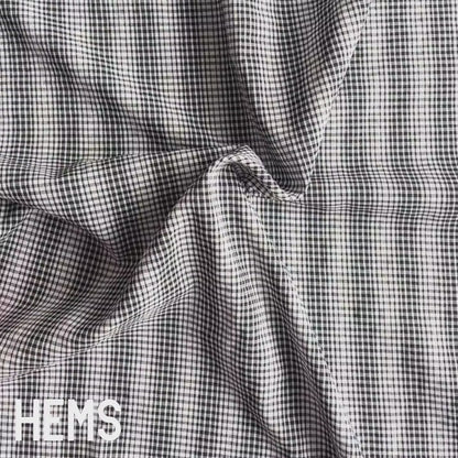 Micro Black Check Lightweight Polycotton Deadstock Fabric