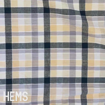 Multi Check Plaid Polycotton Deadstock Fabric