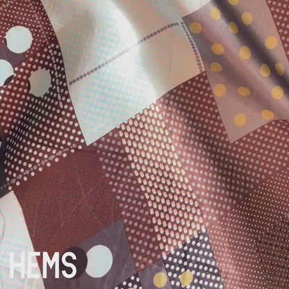 Luxe Geometric Pattern Satin Deadstock Fabric