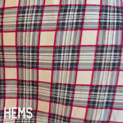 Lightweight Classic Plaid Sheer Georgette Deadstock Fabric