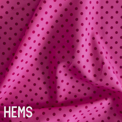 Pink Polkadot Cotton Deadstock Fabric
