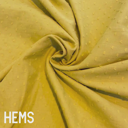 Mustard/Lime Dobby Lawn Deadstock Fabric